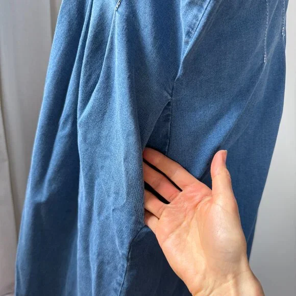 Anthropologie The Tobie Shirt Dress by Exquise in Denim Size 2X - Picture 6 of 8